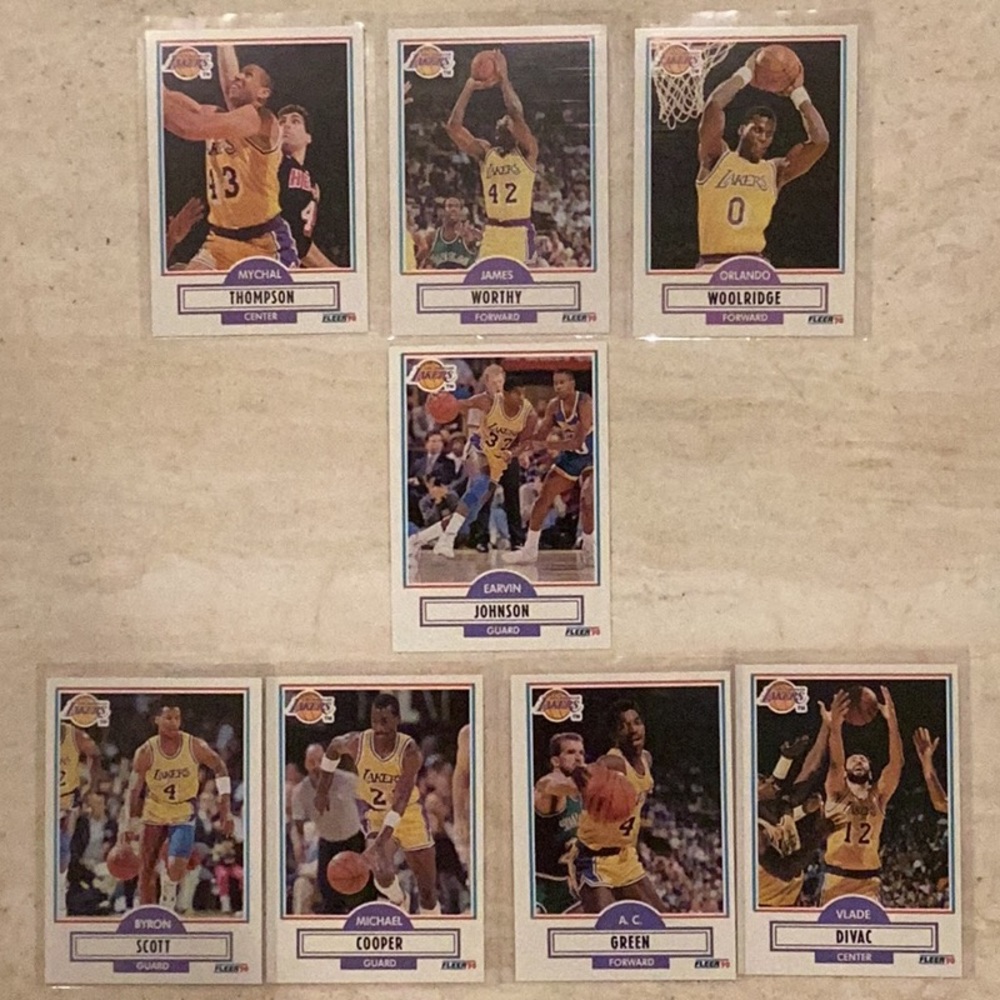 Earvin Johnson 1990 Fleer 93 Basketball Card NBA Lakers Team Cards Magic 23